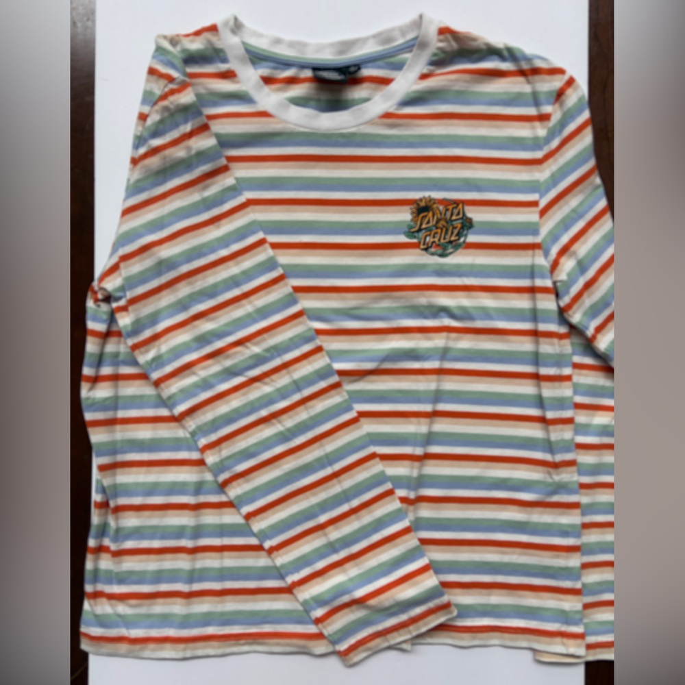 Santa Cruz Skateboard Multicolor Striped Tee